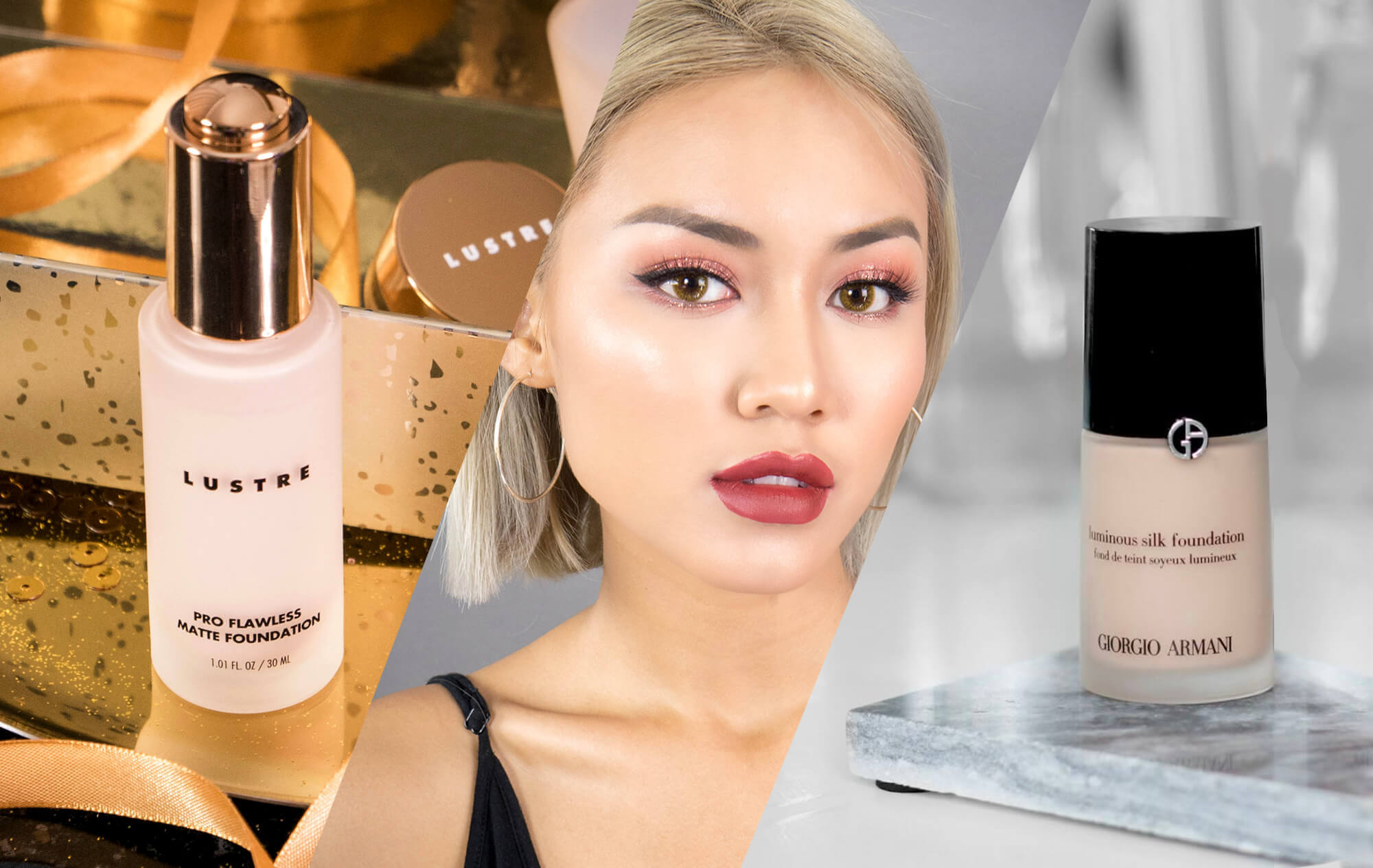 “Đại chiến kem nền”:  Khi Giorgio Armani Luminous Silk Foundation gặp bản dupe hoàn hảo Lustre Pro Flawless Matte Foundation.