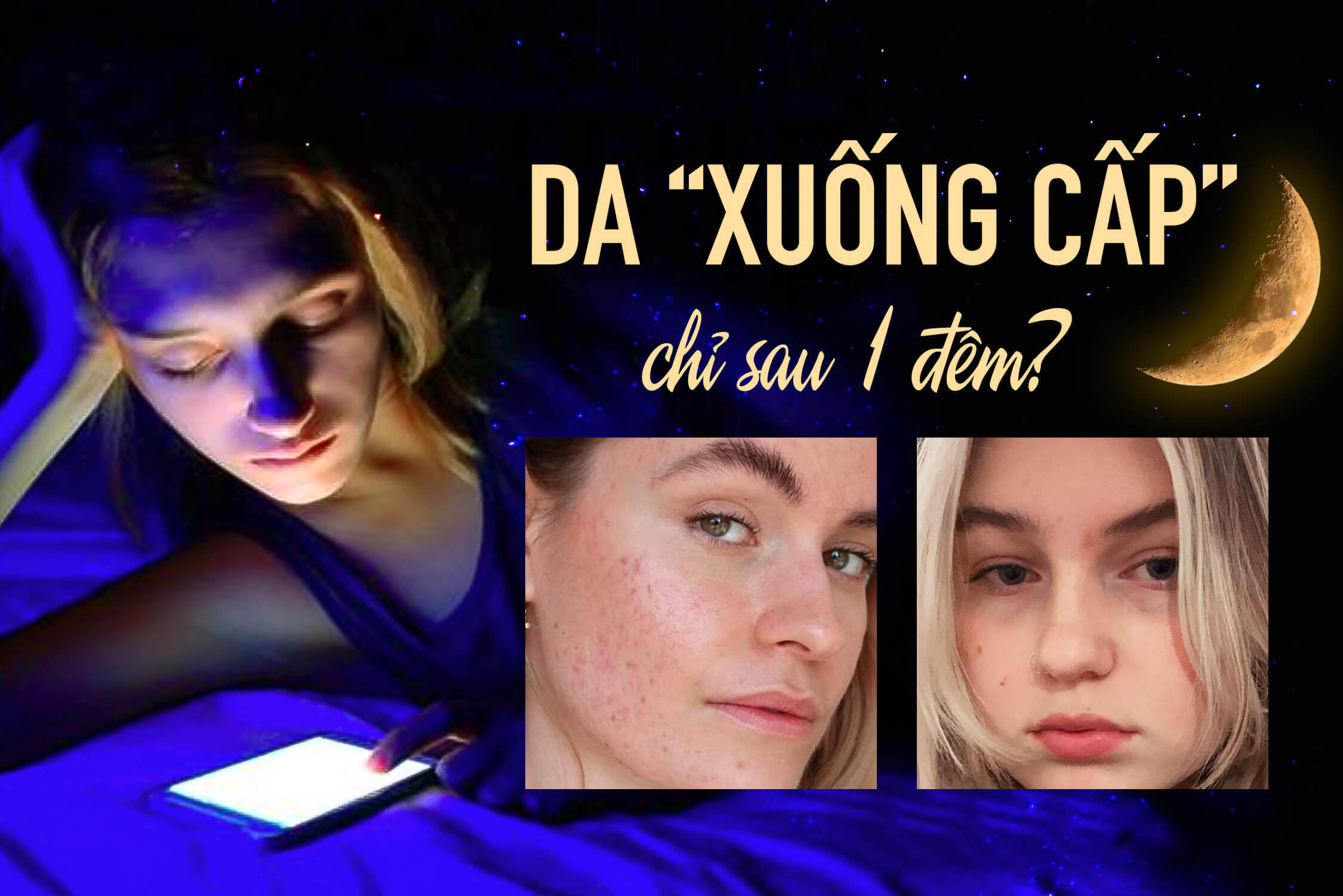 Sao giờ này còn chưa ngủ, thức vậy rồi hỏi sao dưỡng mãi da không đẹp, phí tiền skincare!