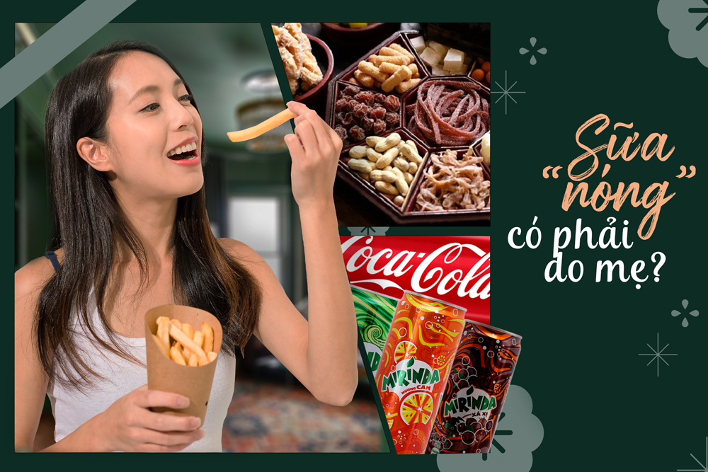 Mẹ dùng nhiều bánh mứt ngày Tết có khiến sữa nóng, làm bé bị rôm sảy, táo bón?