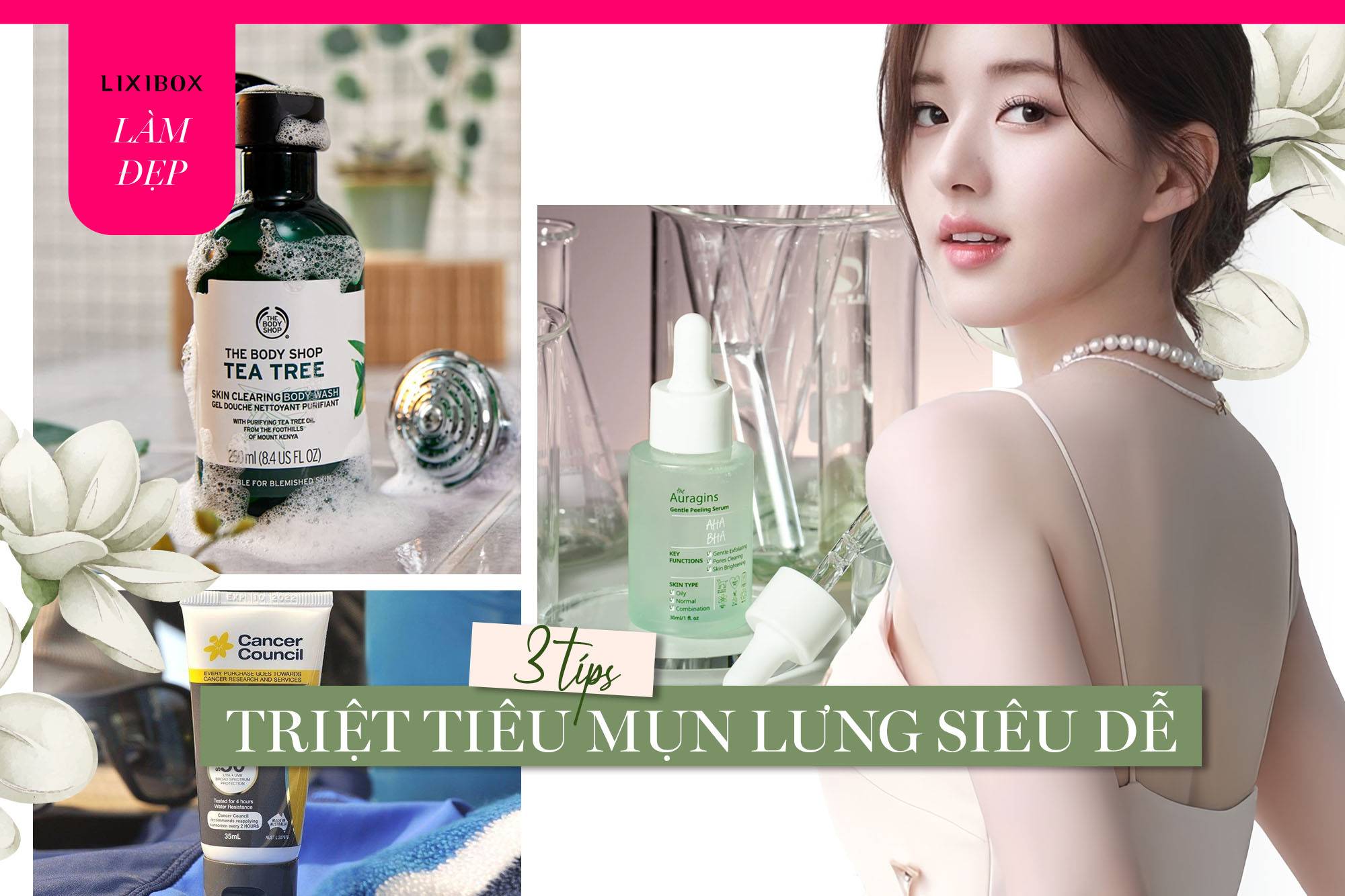 Lưng hết sạch mụn, da láng mịn như Triệu Lộ Tư chỉ với 3 mẹo “nhỏ mà có võ”
