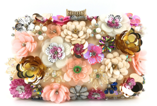 Clutch Flower - Beige