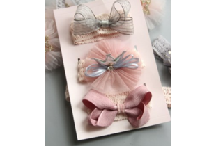 Set Băng Đô Công Chúa 3 Cái Cho Em Bé Hình Vương Miện Hồng