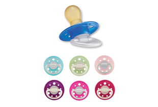 Ty Ngậm Đầu Tròn Cherry Bằng Cao Su Nip Bộ 02 Chiếc - 0-6 tháng