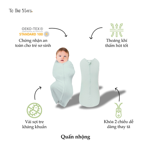 Quấn Nhộng Bamboo Swaddle To The Stars Size L