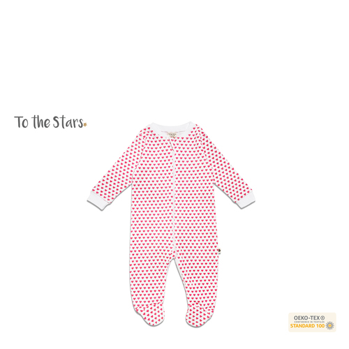 Bộ Bodysuit Liền Tất To The Stars Họa Tiết Trái Tim Cho Bé 0-03 Tháng