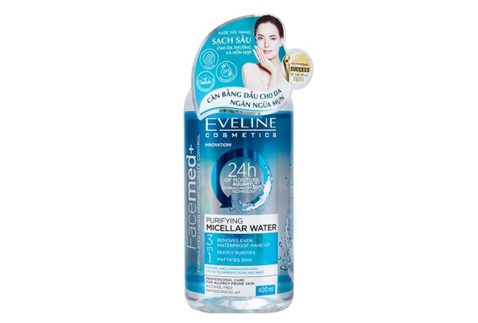Nước Tẩy Trang Facemed Sạch Sâu 3 Trong 1 Eveline 400ml Lixibox