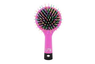 Lược Gỡ Rối Cầu Vồng Kèm Gương Umi Rainbow Hairbrush With Mirror - Hot Pink