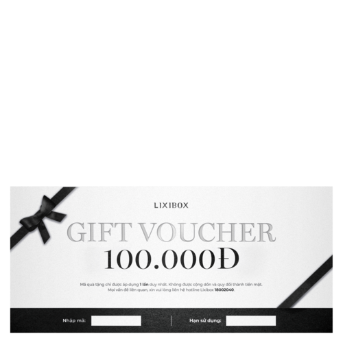 Phiếu Quà Tặng Gift Voucher Khi Mua Sắm Tại Lixibox 100K