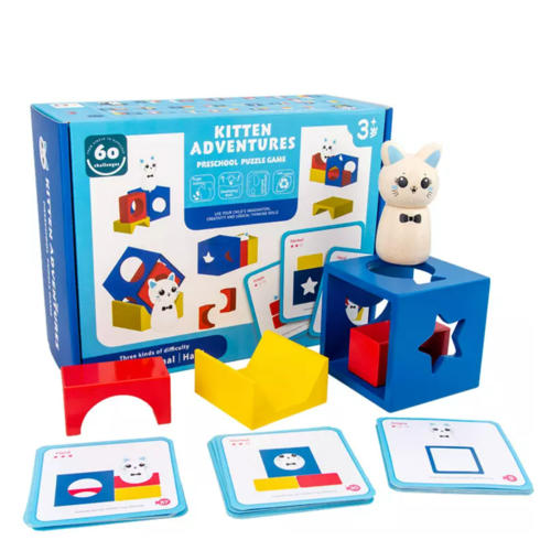 Đồ Chơi Gỗ Ghép Hình Kitten Adventures Preschool Puzzle Game