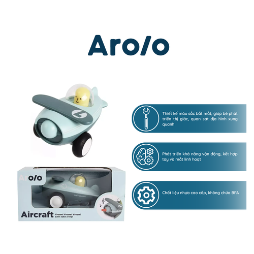 Xe Đồ Chơi Mô Hình Có Đèn Nhạc Arolo Aircraft