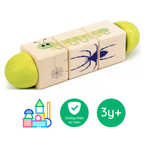 Đồ Chơi Gỗ Ghép Hình Rotating Puzzle - Côn Trùng