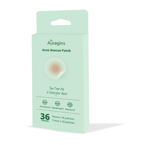 Miếng Dán Mụn The Auragins Acne Rescue Patch Chứa BHA Làm Dịu Giảm Viêm Mụn 36 miếng