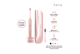 Bàn chải điện làm trắng răng Halio Sonic Whitening Toothbrush Rose Gold