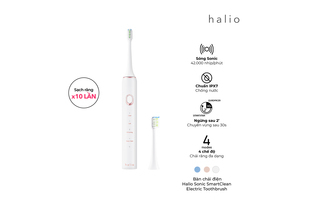 Bàn chải điện Halio Sonic SmartClean Electric Toothbrush White
