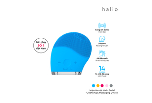 Halio Facial Cleansing & Massaging Device Sky Blue Limited Edition