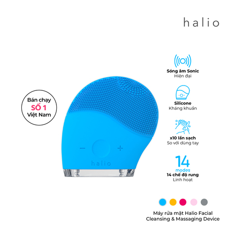 Halio Facial Cleansing & Massaging Device Sky Blue Limited Edition