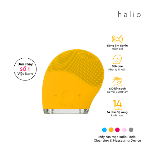 Máy rửa mặt Halio Facial Cleansing & Massaging Device - Mustard Limited Edition