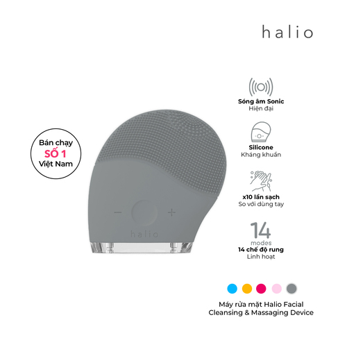 Máy rửa mặt Halio Facial Cleansing & Massaging Device - Grey Smoke Limited Edition