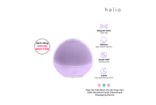 Máy Rửa Mặt Dành Cho Da Nhạy Cảm Halio Sensitive Facial Cleansing & Massaging Device Purple Rain Limited Edition