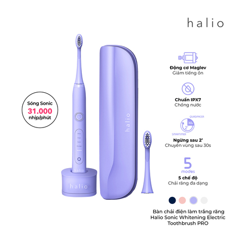 Bàn chải điện làm trắng răng Halio Sonic Whitening Electric Toothbrush PRO Periwinkle Limited Edition