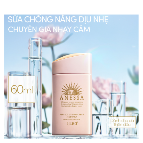 [Co-brand] Sữa chống nắng dịu nhẹ cho da nhạy cảm Anessa Perfect UV Sunscreen Mild Milk 60ml