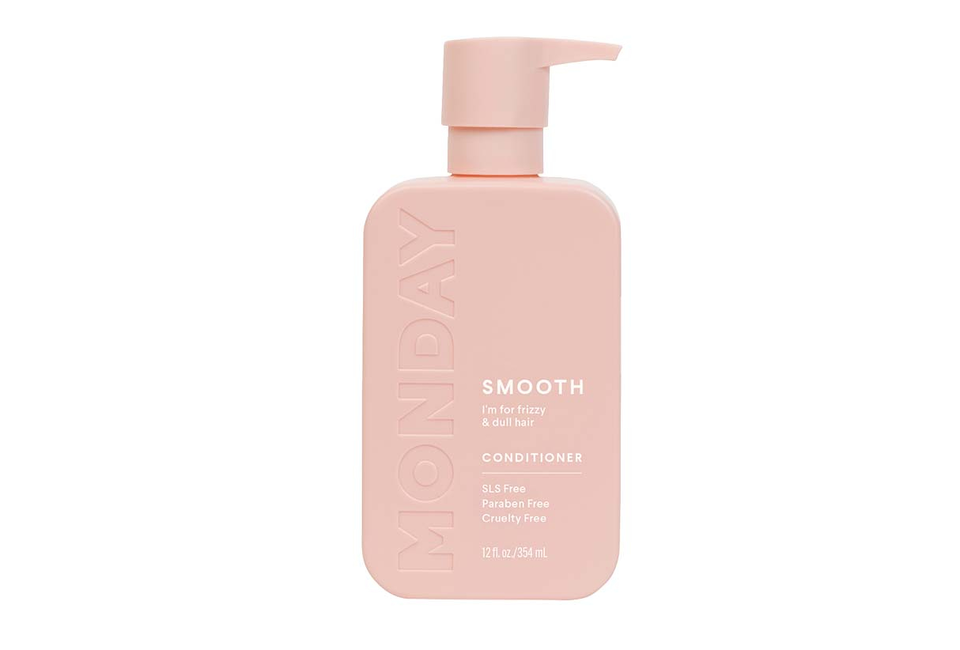Dầu Xả MONDAY SMOOTH Dành Cho Tóc Dợn Sóng, Xoăn, Khó Vào Nếp 354ml, chứa dầu dừa và bơ shea, hỗ trợ tóc bóng mượt và cung cấp độ ẩm, công thức không chứa SLS, paraben, và không thử nghiệm trên động vật.