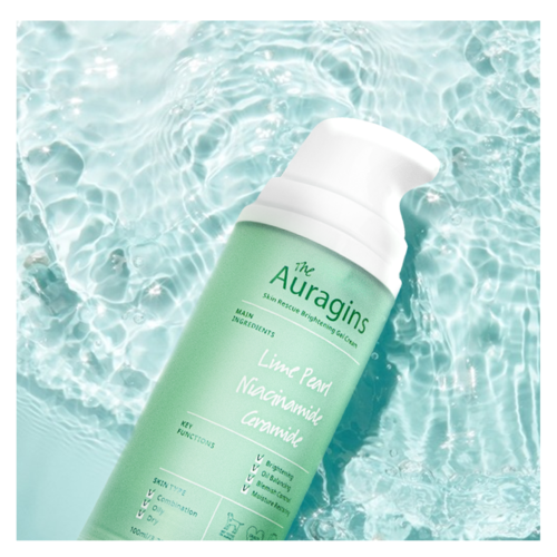 Gel dưỡng ẩm ngừa mụn, giảm thâm The Auragins Skin Rescue Brightening Gel Cream 100ml