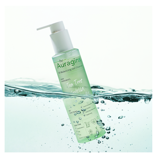 Gel rửa mặt làm sạch sâu cho da dầu mụn The Auragins Oil Balancing Gel Cleanser 150ml