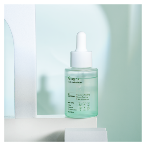 Tinh chất tẩy tế bào chết The Auragins 7.5% AHA + 0.5% BHA Gentle Peeling Serum