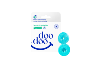 Set 2 Lõi Chỉ Nha Khoa Doodoo Dental Floss Refills 2x30m Peppermint, bao gồm hai lõi chỉ nha khoa mùi bạc hà, thiết kế thân thiện với môi trường.