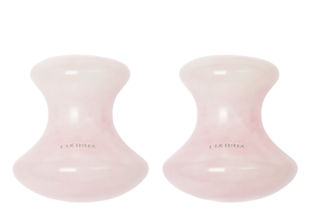 Bộ 2 Massage Mặt Đá Thạch Anh Hồng Hình Nấm Lixibox, sản phẩm massage mặt bằng đá thạch anh hồng, giúp làm sáng da, thư giãn cơ mặt, tiện lợi cho quy trình chăm sóc sắc đẹp tại nhà.