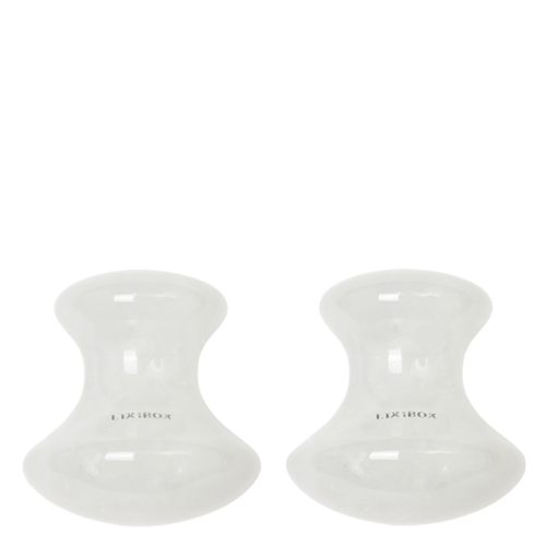 Bộ 2 Massage Mặt Đá Thạch Anh Trắng Lixibox Mushroom Gua Sha Face Massager White Jade