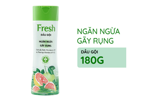 Dầu gội Fresh Ngăn Ngừa Gãy Rụng 180g, chiết xuất tự nhiên cùng Pro-vitamin B5, giúp nuôi dưỡng và bảo vệ tóc khỏi gãy rụng, mang lại mái tóc khỏe mạnh và bóng mượt.