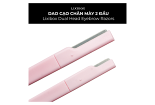 Dao Cạo Chân Mày 2 Đầu Lixibox với thiết kế hai đầu tiện dụng, màu hồng dễ thương, thích hợp cho việc tạo dáng chân mày và loại bỏ lông mặt một cách an toàn và dễ dàng.