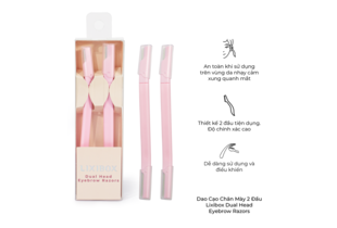 Dao Cạo Chân Mày 2 Đầu Lixibox Dual Head Eyebrow Razors với thiết kế tiện dụng, đảm bảo an toàn khi sử dụng trên da nhạy cảm, dễ dàng điều khiển và chỉnh sửa. Sản phẩm lý tưởng cho việc chăm sóc sắc đẹp.