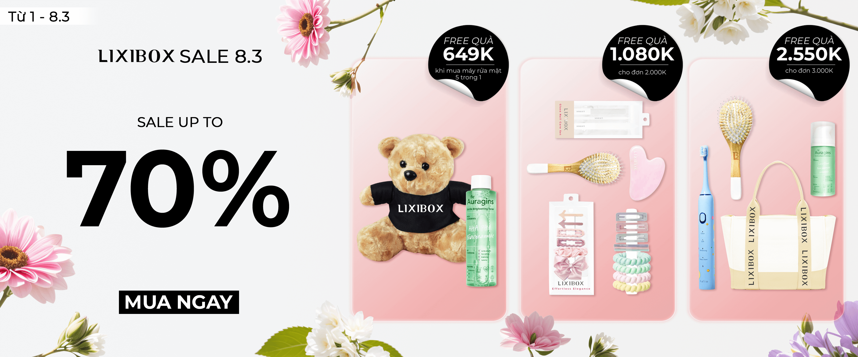 SALE 8.3 - GIẢM TỚI 70% | Lixibox Best Deals