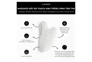 Dụng cụ Massage Mặt Đá Thạch Anh Trắng Hình Trái Tim Lixibox giúp làm săn chắc da, giảm sưng và cải thiện nếp nhăn. Tăng khả năng thẩm thấu dưỡng chất và lưu thông máu, mang lại làn da tươi trẻ, rạng rỡ.
