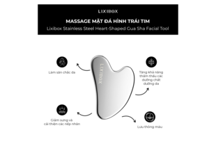 Dụng cụ Massage Mặt Hình Trái tim Lixibox Stainless Steel Heart-Shaped Gua Sha Facial Tool, giúp làm săn chắc da, giảm sưng và cải thiện các nếp nhăn, tăng khả năng thẩm thấu các dưỡng chất, lưu thông máu hiệu quả.