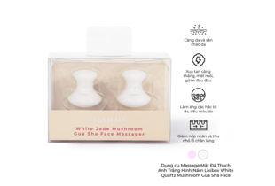 Bộ 2 Massage Mặt Đá Thạch Anh Trắng Lixibox Mushroom Gua Sha Face Massager là sản phẩm giúp cải thiện tình trạng da và giảm nếp nhăn, với thiết kế tiện lợi, dễ sử dụng.