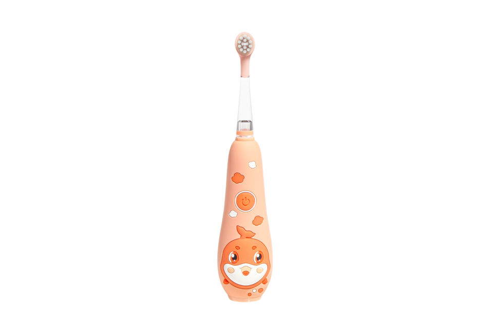 Bàn Chải Điện Dành Cho Trẻ Em Halio Smartsonic Electric Kid Toothbrush có thiết kế hình con cá đáng yêu, thân máy màu hồng dễ thương và làm sạch hiệu quả với đầu bàn chải mềm mại.