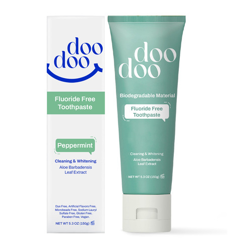 Kem Đánh Răng Doodoo Fluoride Free Toothpaste Làm Trắng Răng 150g Peppermint