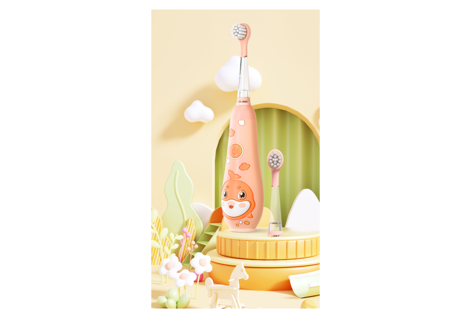 Bàn Chải Điện Dành Cho Trẻ Em Halio Smartsonic Electric Kid Toothbrush với thiết kế thân thiện và màu sắc hấp dẫn, thích hợp cho việc chăm sóc răng miệng của trẻ nhỏ.