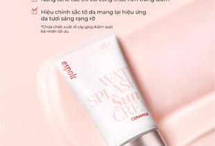 Kem Chống Nắng Dưỡng Ẩm ESPOIR WATER SPLASH SUN CREAM CERAMIDE SPF50+ PA++++ 20ml với công thức giúp da sáng khỏe, cung cấp độ ẩm và bảo vệ da trước tác hại của ánh nắng. Sản phẩm mang lại làn da tươi sáng và rạng rỡ.
