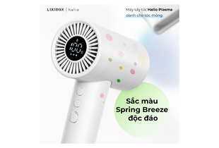 Máy Sấy Tóc Halio Plasma Hair Dryer Dành Cho Tóc Mỏng có thiết kế độc đáo sắc màu Spring Breeze, với màn hình hiển thị nhiệt độ và chức năng điều khiển dễ dàng, lý tưởng cho việc sấy tóc mỏng nhẹ và bảo vệ tóc.