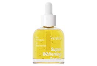 Tinh Chất Vegick Super Whitening Serum Chiết Xuất Dứa Dưỡng Trắng Da 30ml, chứa 79% chiết xuất dứa và 5% niacinamide, giúp làm trắng da và cung cấp độ ẩm cho làn da.