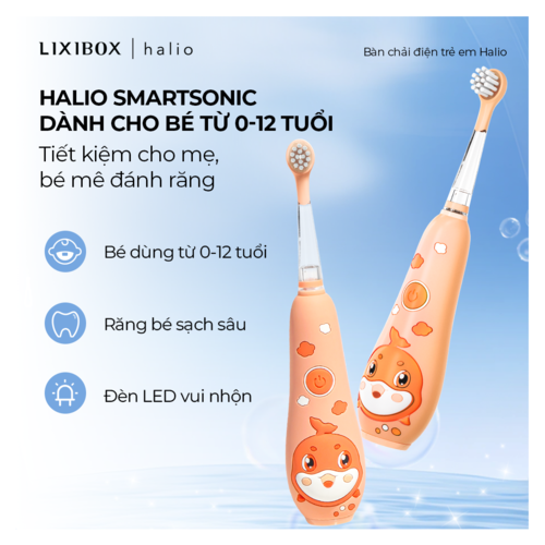 Bàn Chải Điện Dành Cho Trẻ Em Halio Smartsonic Electric Kid Toothbrush
