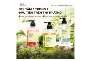 Gel Tắm Gội CoBa's Daughter Bodywash, Shampoo and Bubble Bath 3in1 500ml với hương Fig & Cedarwood, sản phẩm tiên phong trên thị trường cho tắm, gội và tạo bọt bồn tắm, mang lại trải nghiệm thư giãn tuyệt vời.