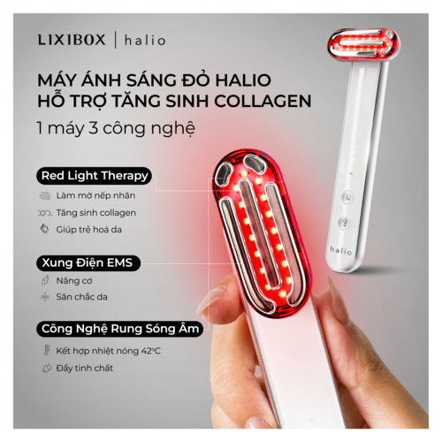 Máy Ánh Sáng Đỏ Tăng Sinh Collagen Halio Red Light Therapy Device 3 in 1