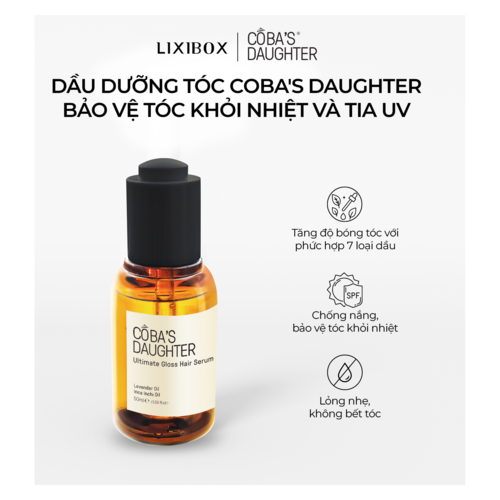 Dầu Dưỡng Tóc CoBa's Daughter Ultimate Gloss Hair Serum Bảo Vệ Tóc Khỏi Nhiệt và Tia UV - 50ml