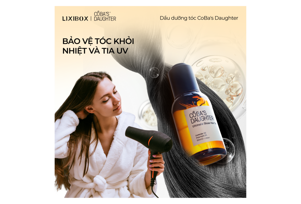 Dầu dưỡng tóc CoBa's Daughter Ultimate Gloss Hair Serum 50ml giúp bảo vệ tóc khỏi nhiệt và tia UV, mang lại sự mượt mà và bóng khỏe cho tóc. Phù hợp cho tóc bị hư tổn do nhiệt độ.